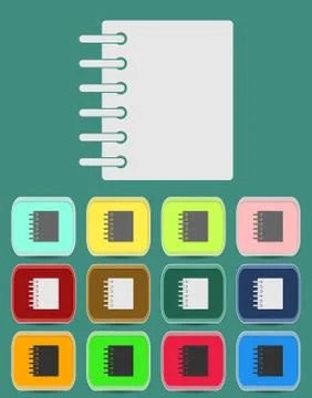 Ring binder calendar notepad - Vector icon Illustrazione stock