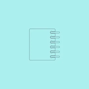 Ring binder calendar notepad - Vector icon isolated Illustrazione stock