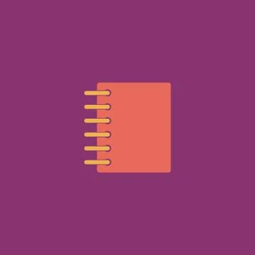 Ring binder calendar notepad - Vector icon isolated Stock Illustration