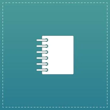 Ring binder calendar notepad - Vector icon isolated Illustrazione stock