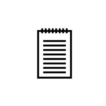 Ring binder calendar notepad - Vector icon isolated Stock Illustration