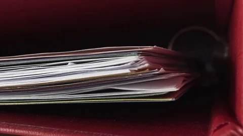 Ring binder file close up stock footage. Stock Footage