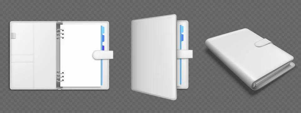 Ring binder folder or notepad organizer mockup Stock Illustration