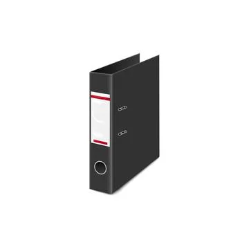 Ring binder or document case at an angle, realistic vector illustration isolated Stock Illustration