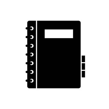 Ring Binder Planner Solid Style Notebook Vector Icon Illustrazione stock