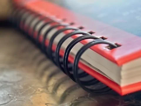 A ring binder with the ring strip in close-up, Stock Photos