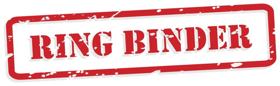Ring Binder Rubber Stamp Vector Ring binder red rubber stamp in vector for... 스톡 사진