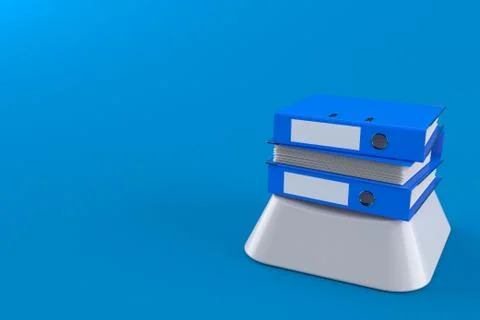 Ring binders on computer key Stock Illustration
