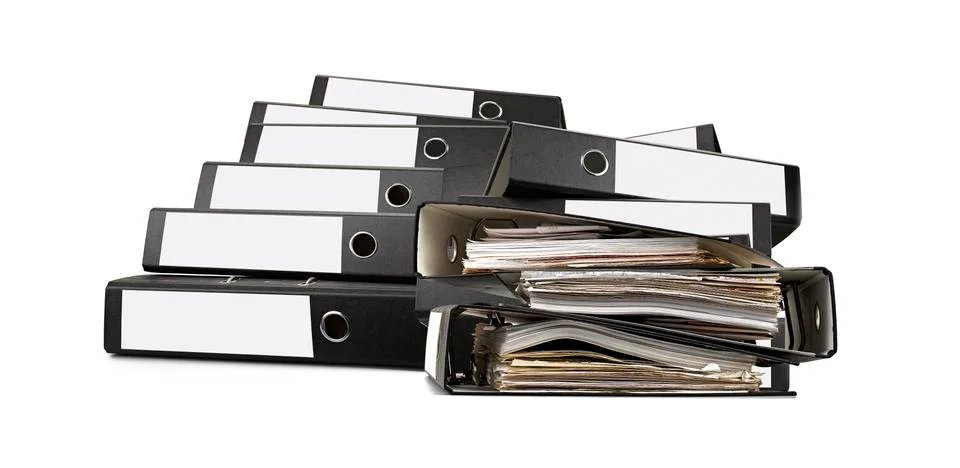 Ring binders- database concept Stock Photos