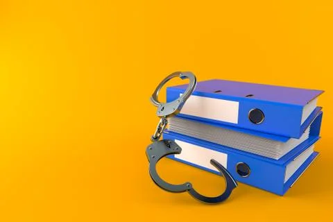 Ring binders with handcuffs イラスト素材