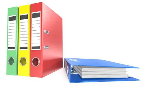 Ring binders. Stock Illustration