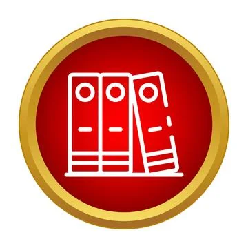 Ring binders presenting document organization and file management Stock Illustration