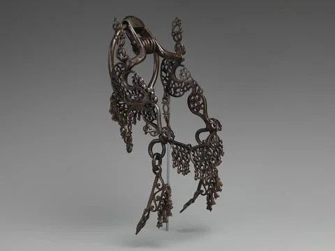 Ring Bit first half 18th century Mexican This Mexican bit is adorned with l.. Stock Photos