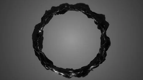 Ring Of Black Water Flowing Background Loop Video stock 230229016