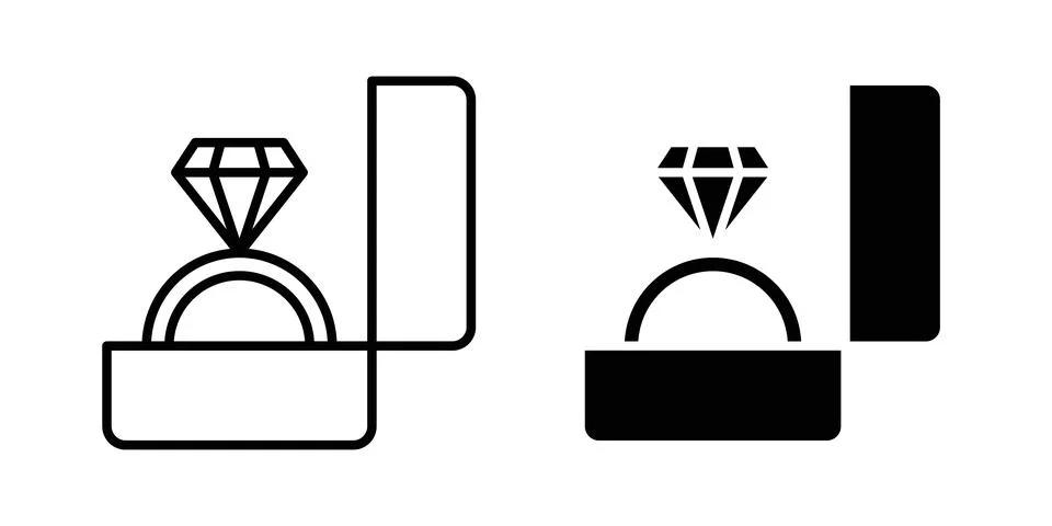 Ring box icon graphic design. web icons vectors Stock Illustration