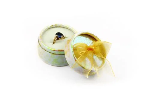 Ring in box Stock Photos