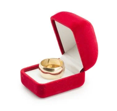 Ring in the box Stock Photos