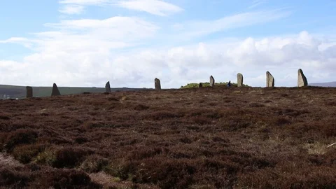 Ring of Brodgar in Kirkwall Scotland Stock Footage 89588331