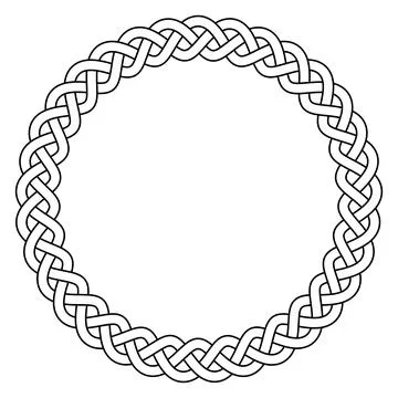 Ring with Celtic knot in black on a isolated white background. Stock Illustration