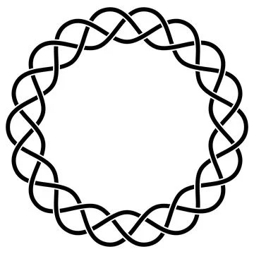 Ring with Celtic knot in black on. Isolated background. Stock Illustration