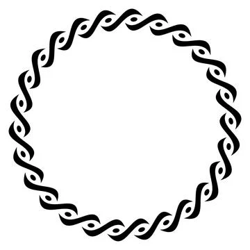 Ring with Celtic pattern in black on a isolated white background. Stock Illustration