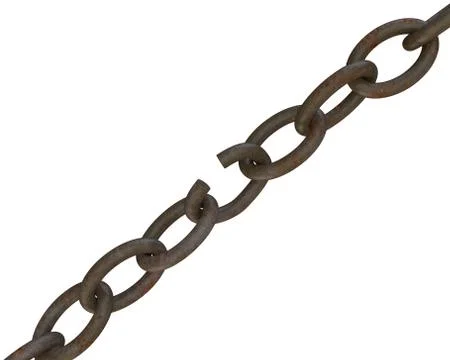 Ring chain exploded due to the high voltage Stock Illustration