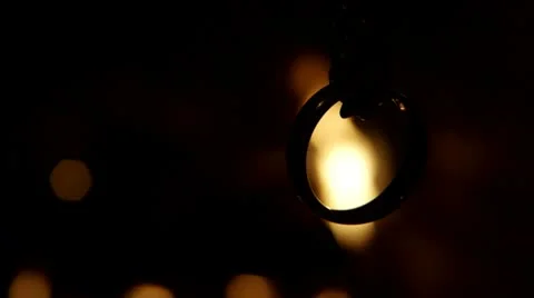 Ring on Chain Near Fireplace Stock-Footage 16502121