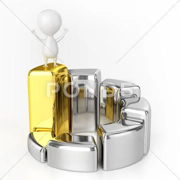 Ring Chart (Silver and Gold) and Character Stock Illustration
