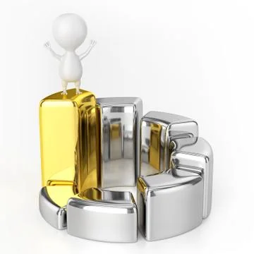 Ring Chart (Silver and Gold) and Character Stock Illustration