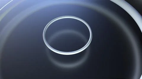 Ring in circle with reflection. Illustrazione stock