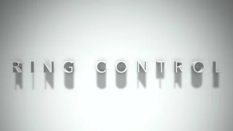 Ring control 3D title animation white text on a white background Stock Footage 299422147