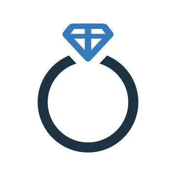 Ring, diamond, gold icon. Simple editable vector illustration. Stock Illustration