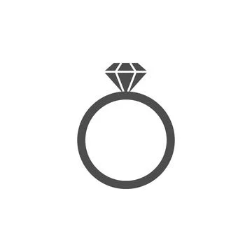 A ring with a diamond icon. Elements of web icon. Premium quality graphic design Stock Illustration