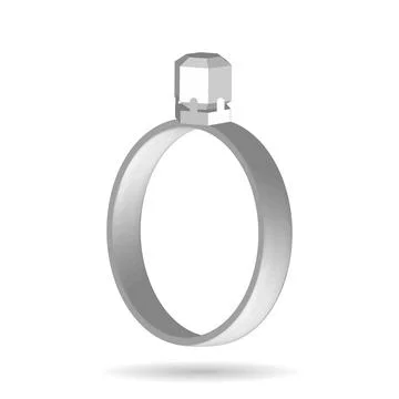 Ring with diamond Stock Illustration