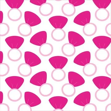 Ring diamond wedding holiday doll pink pattern Stock Illustration