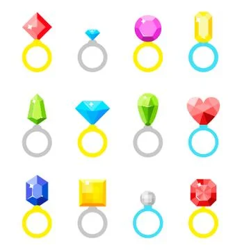 A ring with a diamond. Wedding ring. Stock Illustration