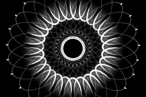Ring digital pattern art CG background wallpaper Stock Illustration