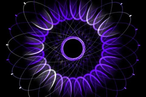Ring digital pattern art CG background wallpaper Stock Illustration