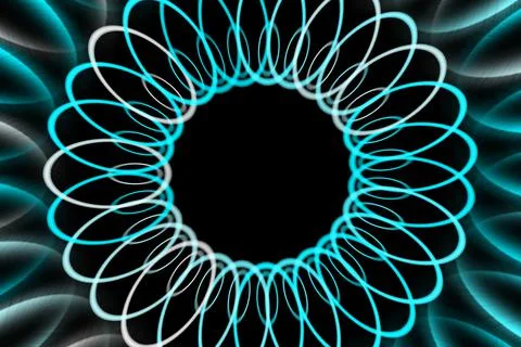 Ring digital pattern art CG background wallpaper Stock Illustration