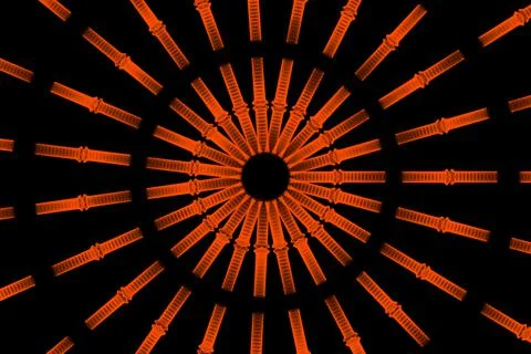 Ring digital pattern art CG background wallpaper Stock Illustration