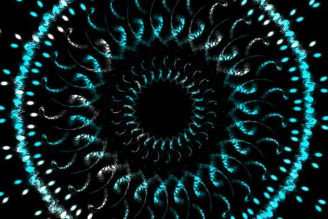 Ring digital pattern art CG background wallpaper Stock Illustration