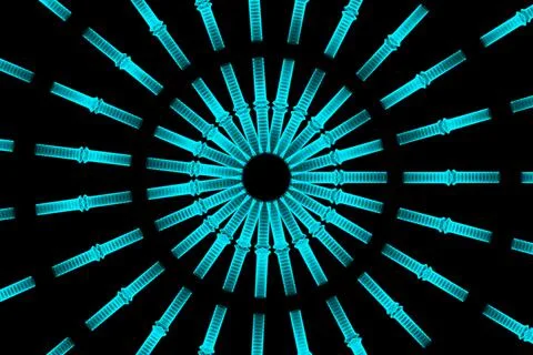 Ring digital pattern art CG background wallpaper Stock Illustration