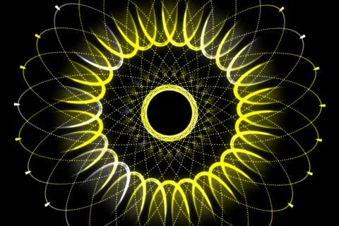 Ring digital pattern art CG background wallpaper Illustrazione stock