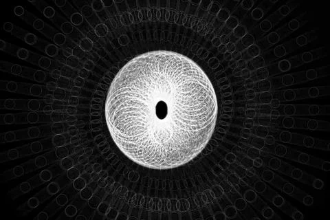 Ring digital pattern art CG background wallpaper Stock Illustration