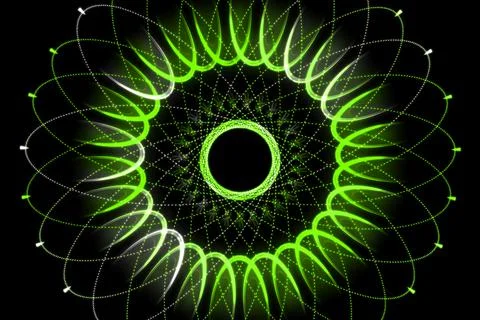 Ring digital pattern art CG background wallpaper Stock Illustration