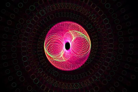 Ring digital pattern art CG background wallpaper Illustrazione stock