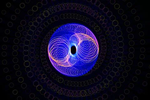 Ring digital pattern art CG background wallpaper Illustrazione stock