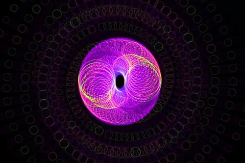Ring digital pattern art CG background wallpaper Stock Illustration