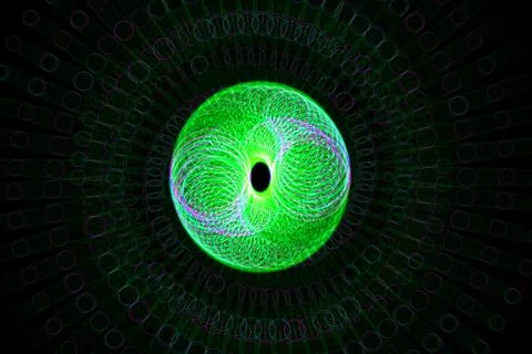 Ring digital pattern art CG background wallpaper Stock Illustration