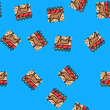 Ring dog competition show vector seamless pattern Stock Illustration